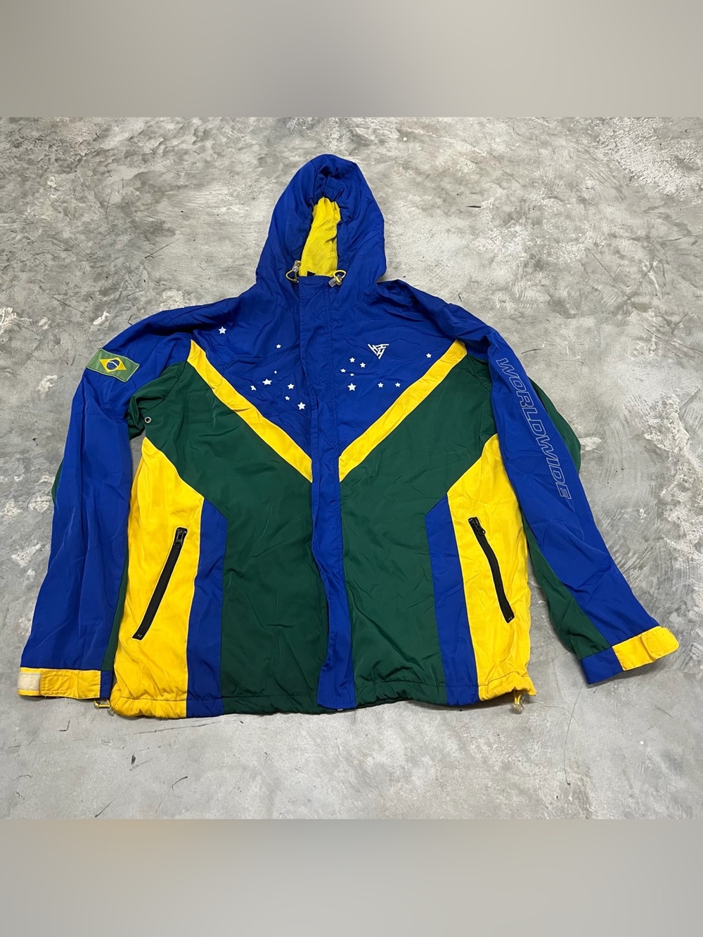 Hypland Worldwide Brazil Jacket Great Condition! Size Large Rare